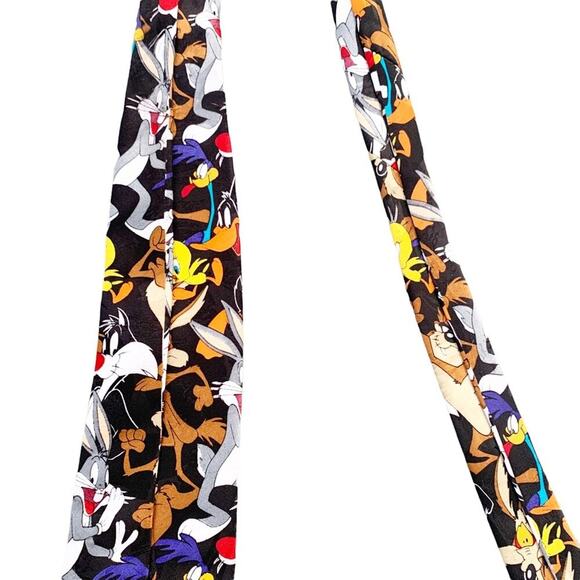 Warner Bros. Tie Vintage 1994 Looney Tunes Mania Novelty Bugs Bunny, Taz, Tweety - Picture 8 of 11